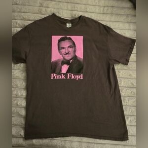 Dark Gray Tee with Pink "Floyd" Graphic